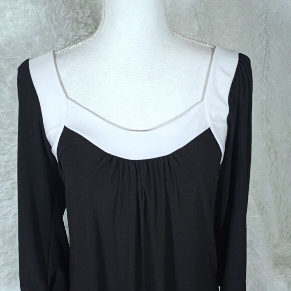 WINDSOR BLACK & WHITE MINI DRESS SZ.L EUC - Picture 3 of 8